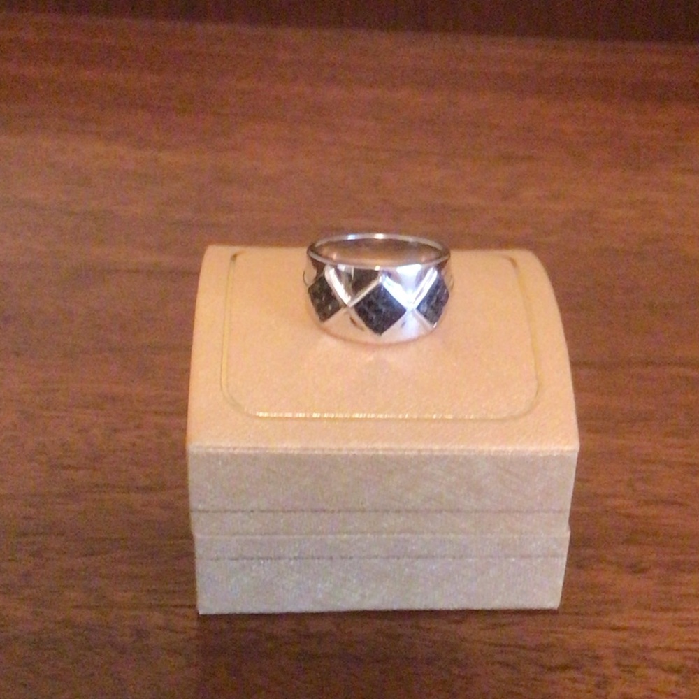 Sterling Silver Black Diamond Ring